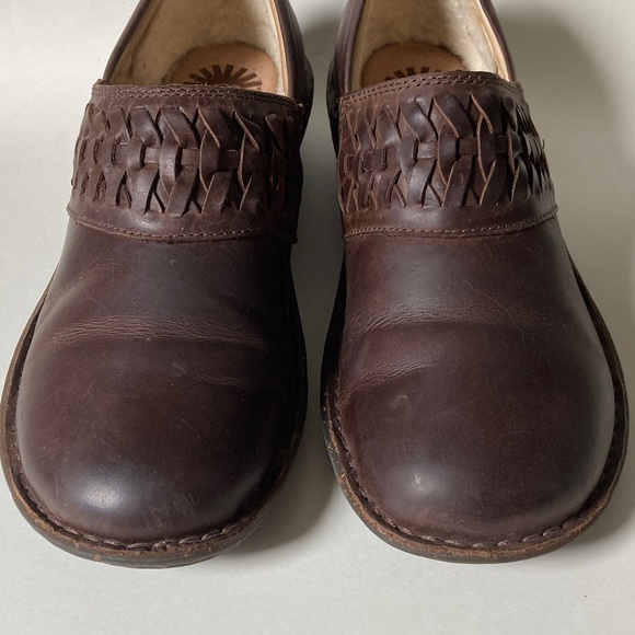 UGG Anila Leather Wool Lined Clogs Comfort Shoes US Size 9 - Picture 8 of 15